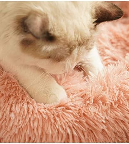 Dog Bed Cat Bed Cushion Donut Bed Faux Fur Cuddler for Dog Cat Improved Sleep Pet Bed Multiple Sizes Machine Washable